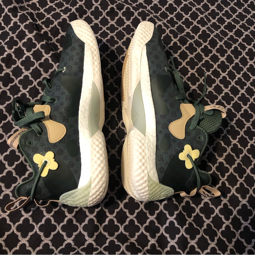 Adidas Mens James Harden Vol. 6 Basketball Shoes Green Oxide GW9032 Sz 10 Floral - Picture 5 of 11